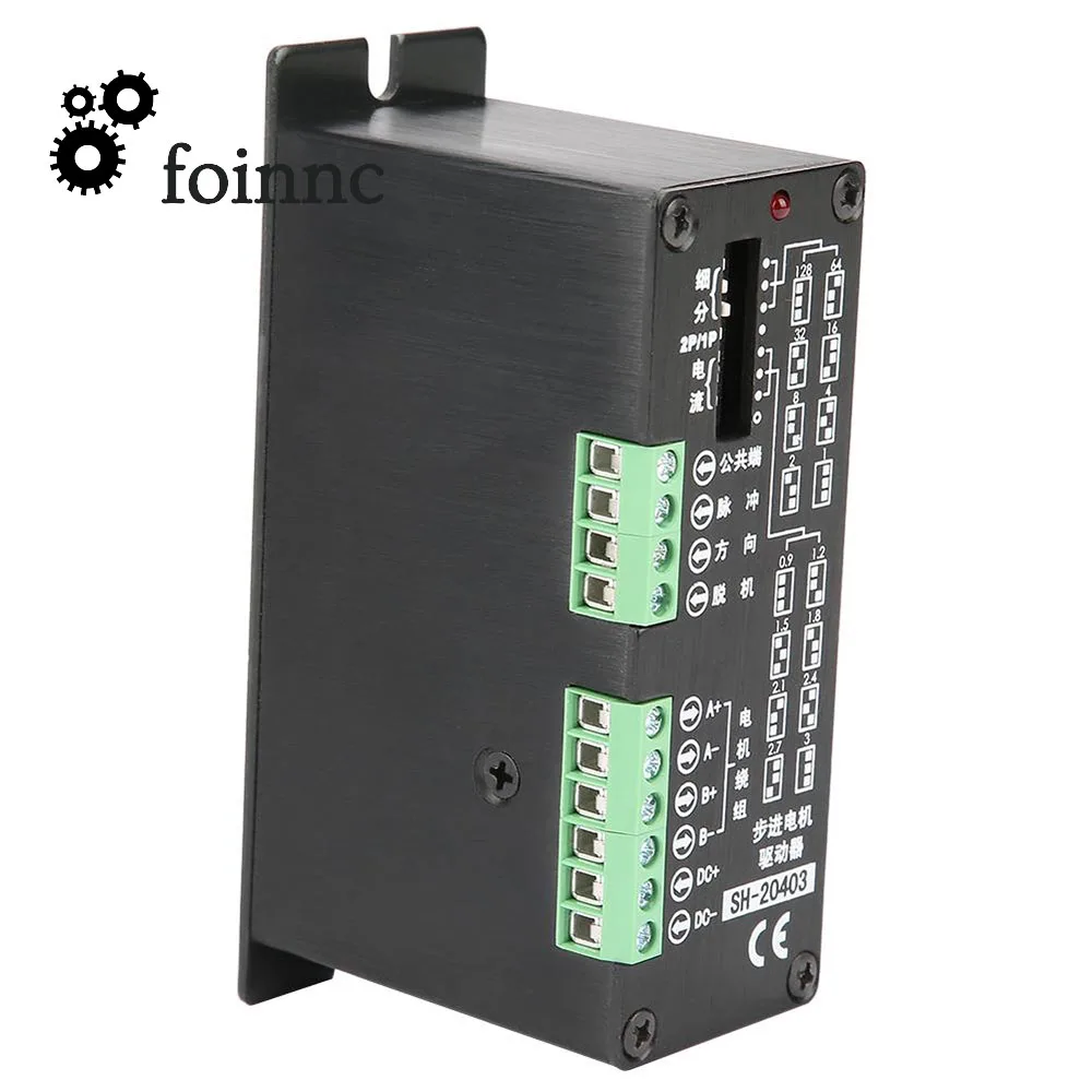Single axis 2-phase stepper motor driver SH-20403 3A 128 subdivision for NEMA 17/23 Stepper motor
Single axis 2-phase stepper motor driver SH-20403 3A 128 subdivision for NEMA 17/23 Stepper motor