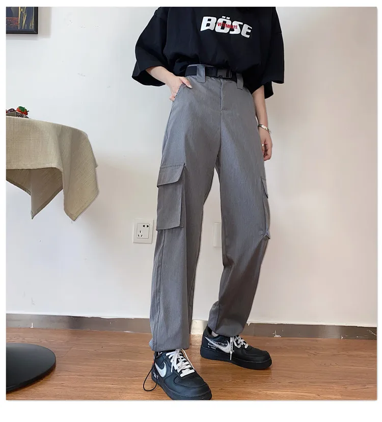 Cargo Pants Women Street Hip Hop Summer Autumn Overall Pants Elastic High Waist Loose Pockets Trousers Streetwear
Cargo Pants Women Street Hip Hop Summer Autumn Overall Pants Elastic High Waist Loose Pockets Trousers Streetwear