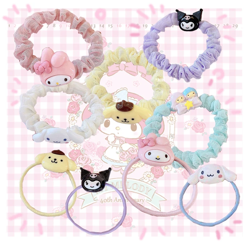 Новая кавайная высокоэластичная петля для волос My Melody Cinnamoroll Kuromi Purin Dog цветная резинка Аниме фигурки милый подарок
Новая кавайная высокоэластичная петля для волос My Melody Cinnamoroll Kuromi Purin Dog цветная резинка Аниме фигурки милый подарок