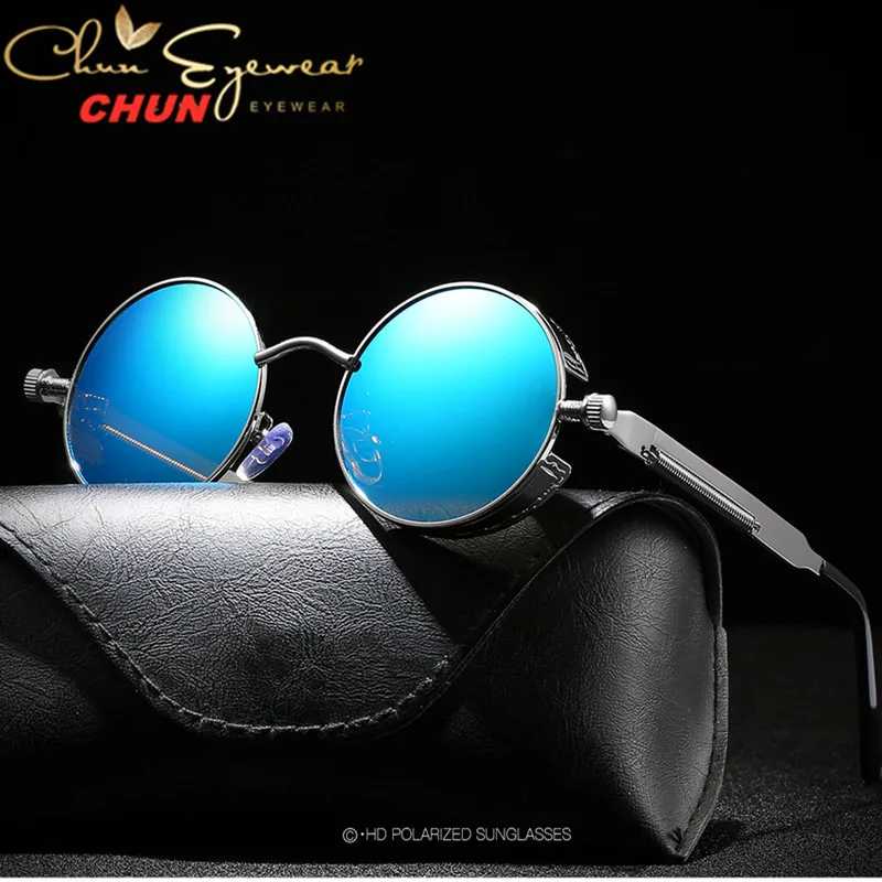 Metal Round Steampunk Sunglasses Men Women Fashion Glasses Brand Designer Retro Frame Vintage High Quality UV400 BM35 + Case
Metal Round Steampunk Sunglasses Men Women Fashion Glasses Brand Designer Retro Frame Vintage High Quality UV400 BM35 + Case