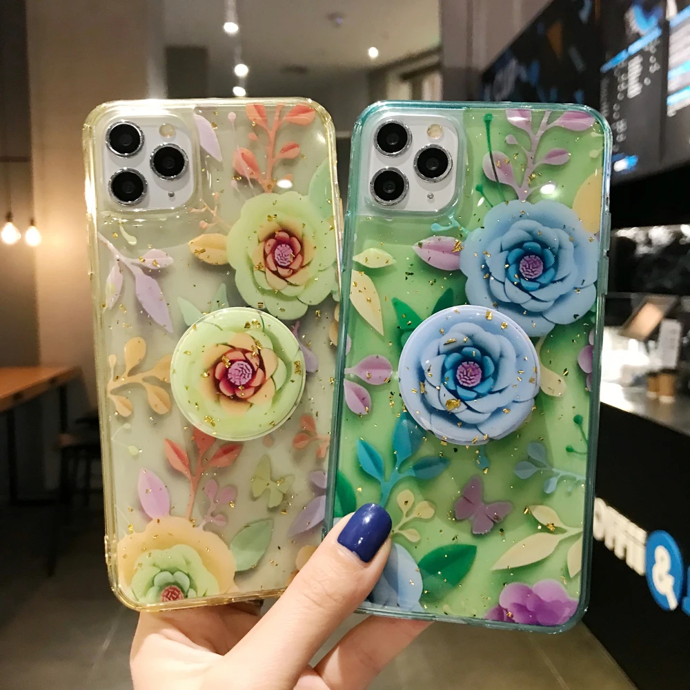 Яркий мягкий чехол с цветочным рисунком для Iphone 11 Pro Max Xr X 7 10 Plus 6 Se 2020 S 8 7Plus Xs |