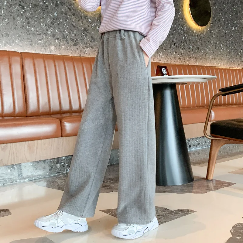 Winter Girls Wide Led Pants Thicken Warm Loose Casual Pants for Kids Beige Black School Young Children Straight Pants 12 13 Year
Winter Girls Wide Led Pants Thicken Warm Loose Casual Pants for Kids Beige Black School Young Children Straight Pants 12 13 Year