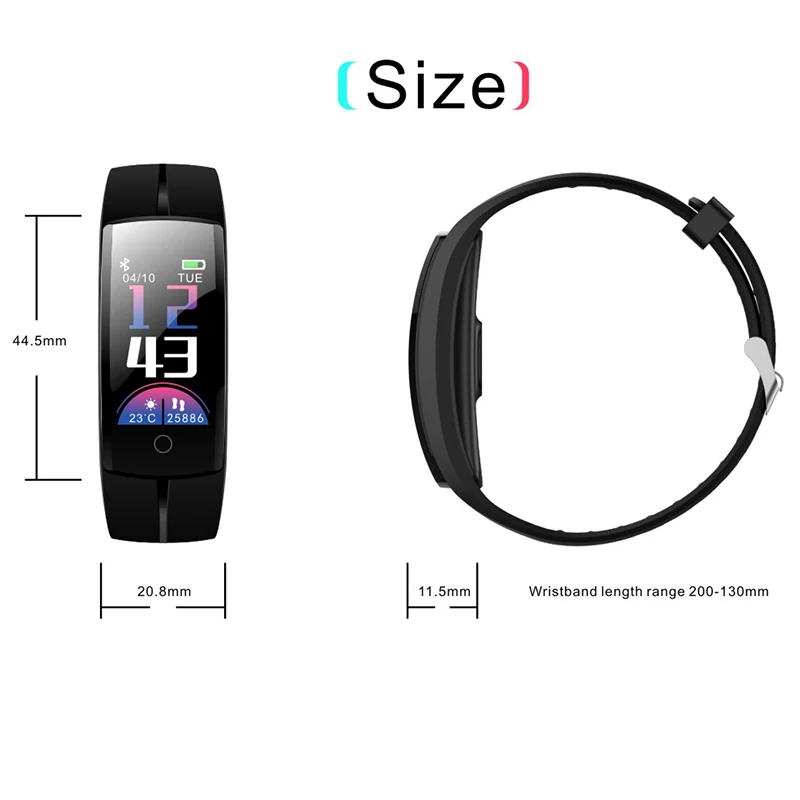 OLOEY smartbracelet QS100 fitness tracker color screen smart wristband heart rate monitor blood pressure measure health bracelet
OLOEY smartbracelet QS100 fitness tracker color screen smart wristband heart rate monitor blood pressure measure health bracelet