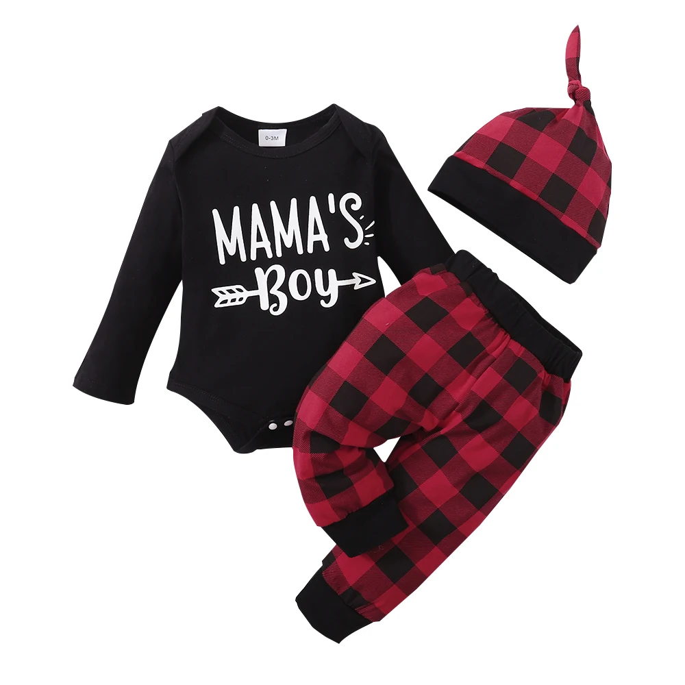 Christmas Newborn Baby Boys Pants Hat Pullover Long Sleeve Cotton Round Neck Casual Elastic Waist Letter Plaid Print 3 Piece Set
Christmas Newborn Baby Boys Pants Hat Pullover Long Sleeve Cotton Round Neck Casual Elastic Waist Letter Plaid Print 3 Piece Set