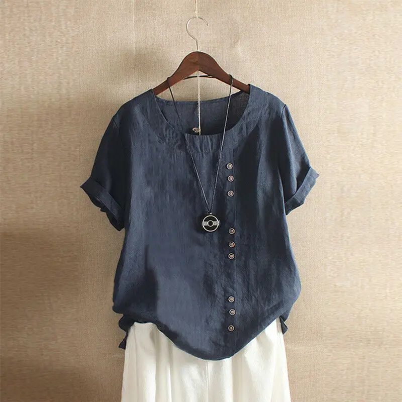 2020 Gothic Summer Women Cotton Linen Baggy Blouse Short Sleeve Loose Elegant Ladies Linen Blouse Shirt Mujer Blusa Plus Size
2020 Gothic Summer Women Cotton Linen Baggy Blouse Short Sleeve Loose Elegant Ladies Linen Blouse Shirt Mujer Blusa Plus Size