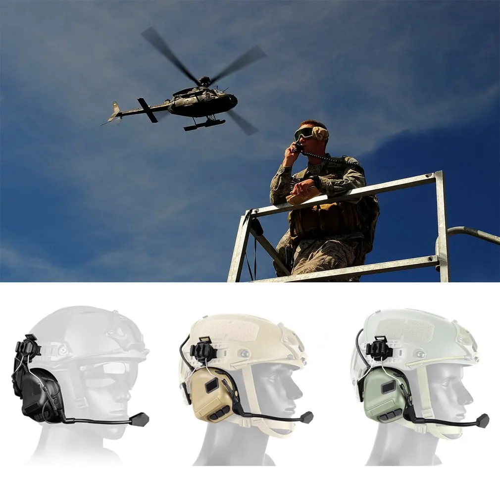 

Тактическая гарнитура, игровые наушники типа шлема, микросхема пятого поколения, съемный дизайн для охоты, Тактические Игры