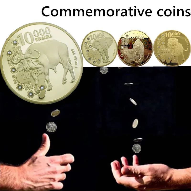 Zambia animal commemorative coin gold round double-sided 3mm steel core diamond aluminum alloy coin
Zambia animal commemorative coin gold round double-sided 3mm steel core diamond aluminum alloy coin