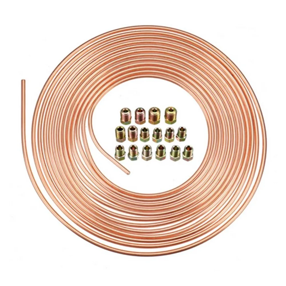 Copper Nickel Brake Line Tubing Kit 25ft Coil Rolls Fittings Spring Automobiles Brake Hoses Accessoires
Copper Nickel Brake Line Tubing Kit 25ft Coil Rolls Fittings Spring Automobiles Brake Hoses Accessoires