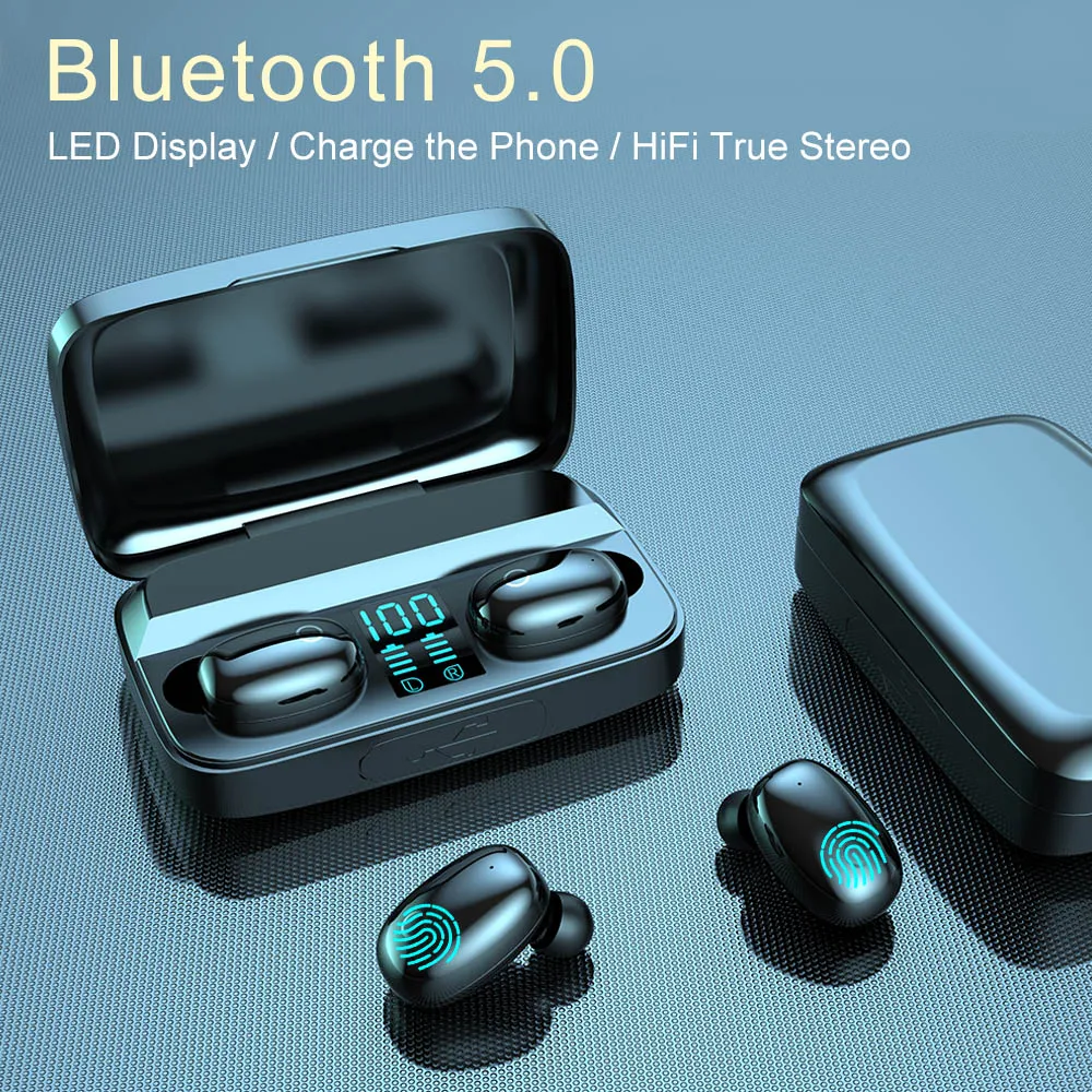 W2S Wireless Earphone Bluetooth 5.0 TWS Headsets LED Display with 1800mAh Power Bank Headphones Hifi Stereo Sport Earbuds
W2S Wireless Earphone Bluetooth 5.0 TWS Headsets LED Display with 1800mAh Power Bank Headphones Hifi Stereo Sport Earbuds