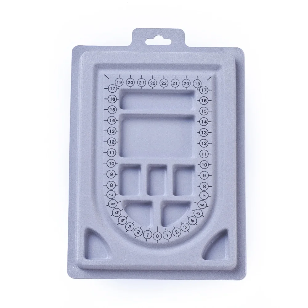 20 pc Plastic Flocked Bead Design Boards Necklace Design Boards Rectangle 6.14x9.06x0.51 inches Light Grey
20 pc Plastic Flocked Bead Design Boards Necklace Design Boards Rectangle 6.14x9.06x0.51 inches Light Grey