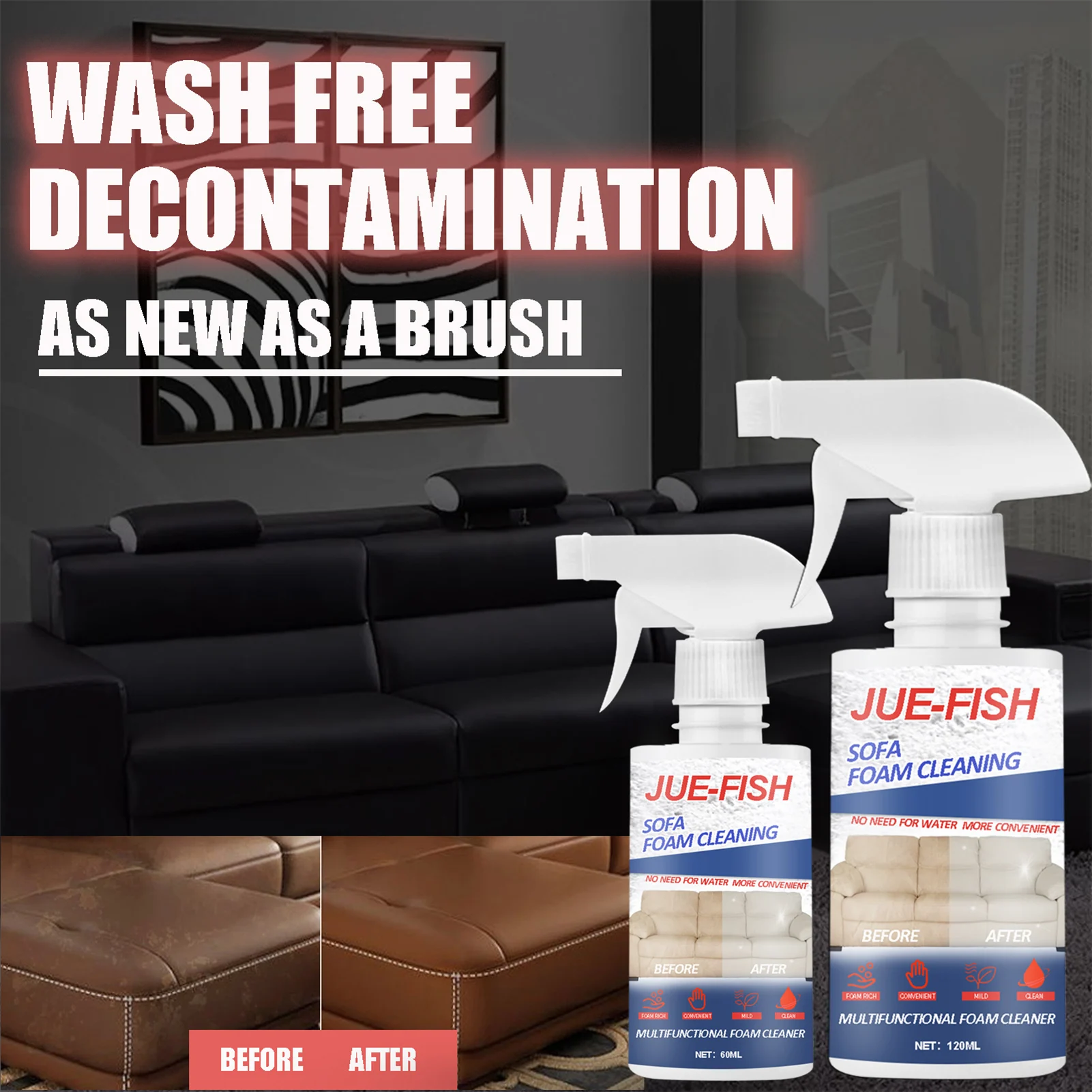 Multi-Purpose Foam Cleaner Leather Maintenance Cleaning Bubble Spray No-Rinse Eliminate Peculiar Smells Sofa Foam Cleaner Agent
Multi-Purpose Foam Cleaner Leather Maintenance Cleaning Bubble Spray No-Rinse Eliminate Peculiar Smells Sofa Foam Cleaner Agent