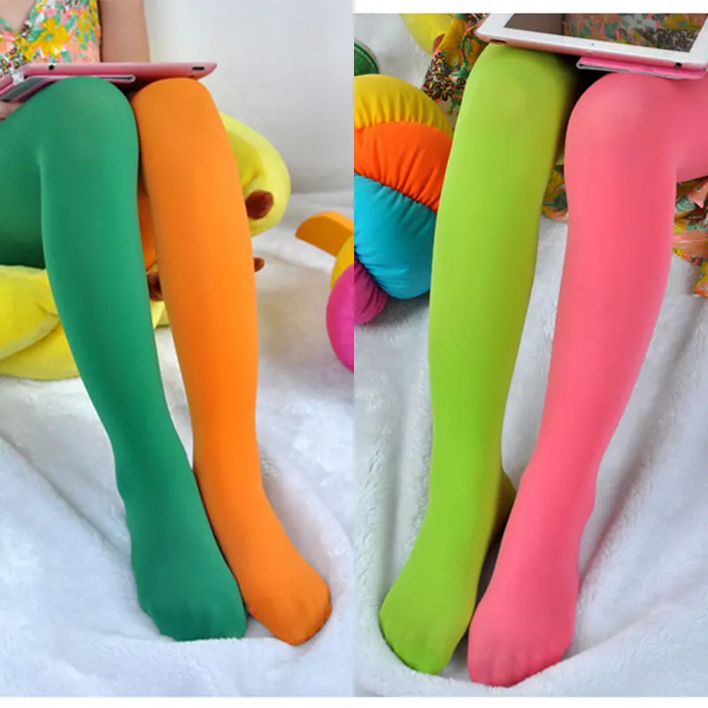

3-8Y Girls Candy Color Mixed Tights Spring Autumn Pantyhose Children Velvet Patchwork Stockings Baby Kids Dance Collant sock