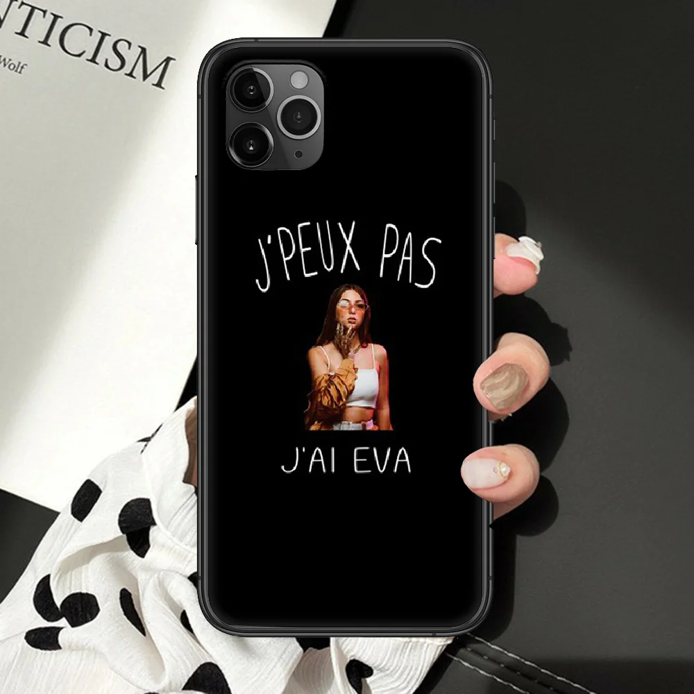 Чехол для телефона eva queen iphone 5 5S SE 2 6 6S 7 8 11 12 Mini Plus X XS XR Pro Max черный 3D чехол из ТПУ prime