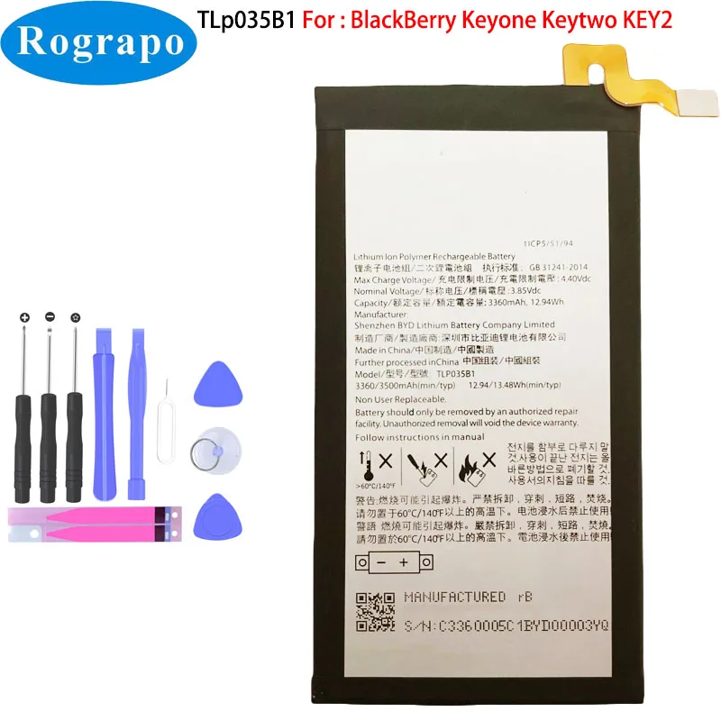 New Original 3500 TLp035B1 Phone Battery For BlackBerry Keytwo KEY2 Smartphone
New Original 3500 TLp035B1 Phone Battery For BlackBerry Keytwo KEY2 Smartphone