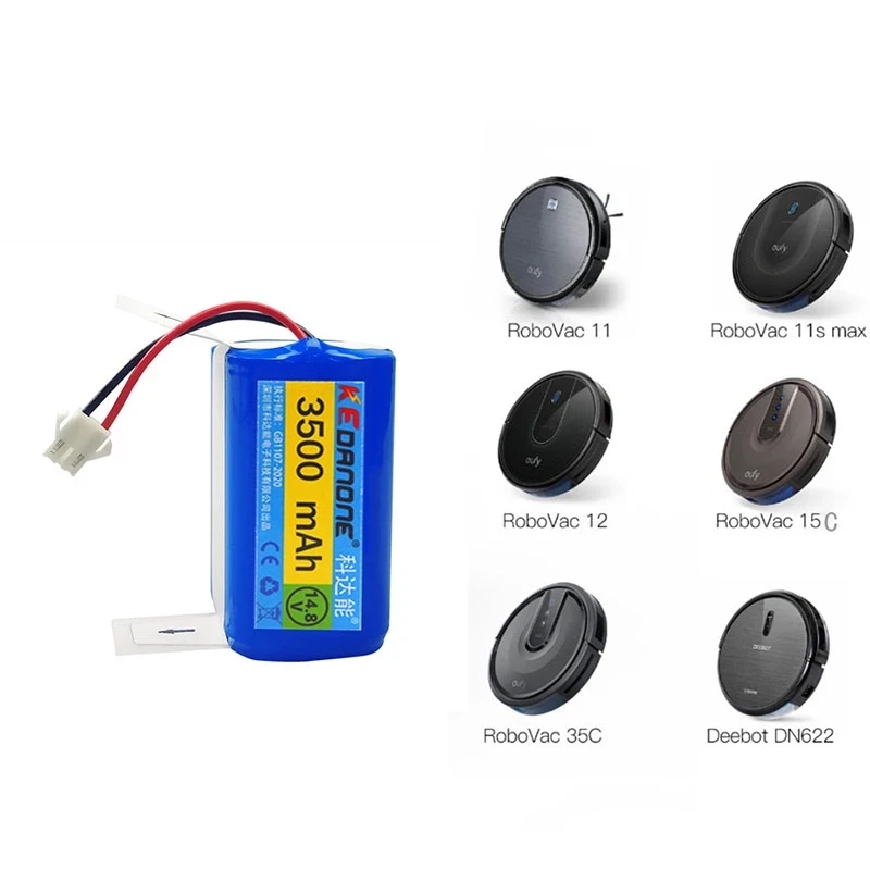 Литий-ионный аккумулятор для Conga 14,4 Ecovacs Deebot N79 N79S DN622 Eufy RoboVac 11 11 11S RoboVac 30 и т. д., 3500 в, 990 мАч 
Литий-ионный аккумулятор для Conga 14,4 Ecovacs Deebot N79 N79S DN622 Eufy RoboVac 11 11 11S RoboVac 30 и т. д., 3500 в, 990 мАч