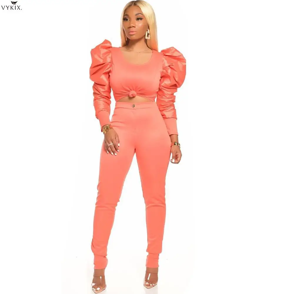 Sport Solid Women Set Two Pieces Set Tracksuit Puff Sleeve Crop Top Pencil Jogger Sweatpant Suits Clubwear Outfits Matching Sets
Sport Solid Women Set Two Pieces Set Tracksuit Puff Sleeve Crop Top Pencil Jogger Sweatpant Suits Clubwear Outfits Matching Sets