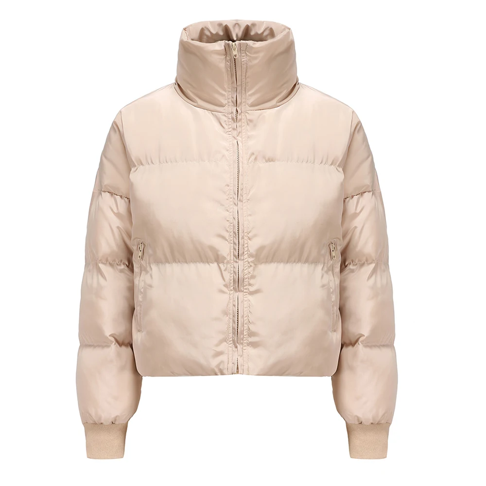 Модное пузырьковое пальто однотонная стандартная короткая куртка большого