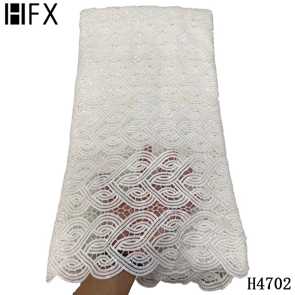 HFX Nigerian Guipure Cord Lace Fabric 2021 Sky Blue High Quality African French Lace Fabric With Sequins For Wedding Dress F4702
HFX Nigerian Guipure Cord Lace Fabric 2021 Sky Blue High Quality African French Lace Fabric With Sequins For Wedding Dress F4702