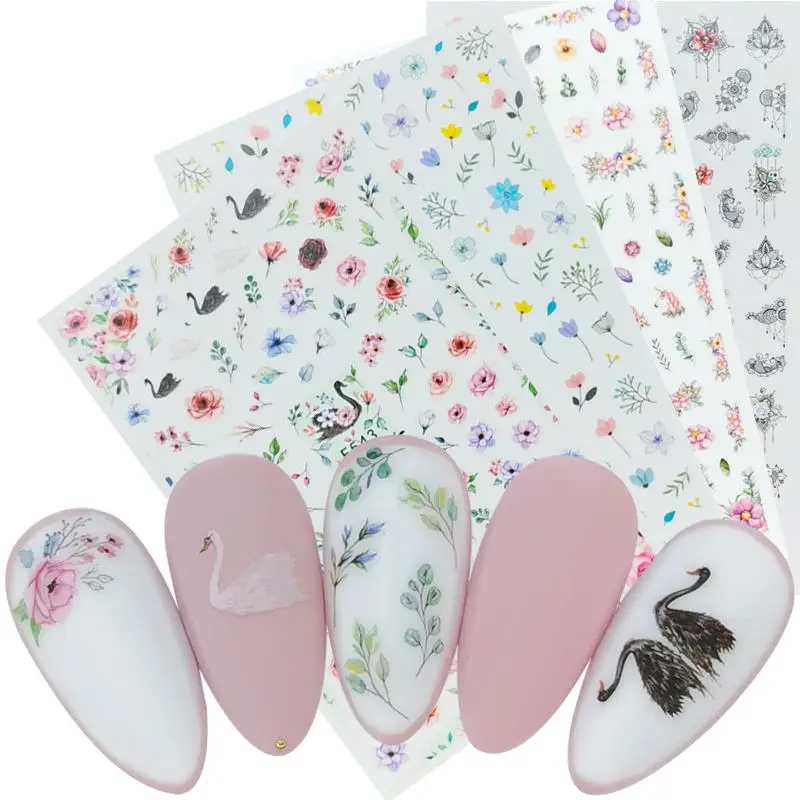 1 Sheet 2022 Arrival New 3D Nail Art Sticker Slider Black White Swan Letter Flowers Leaf Adhesive Nail Decals Foil Nail Stickers
1 Sheet 2022 Arrival New 3D Nail Art Sticker Slider Black White Swan Letter Flowers Leaf Adhesive Nail Decals Foil Nail Stickers