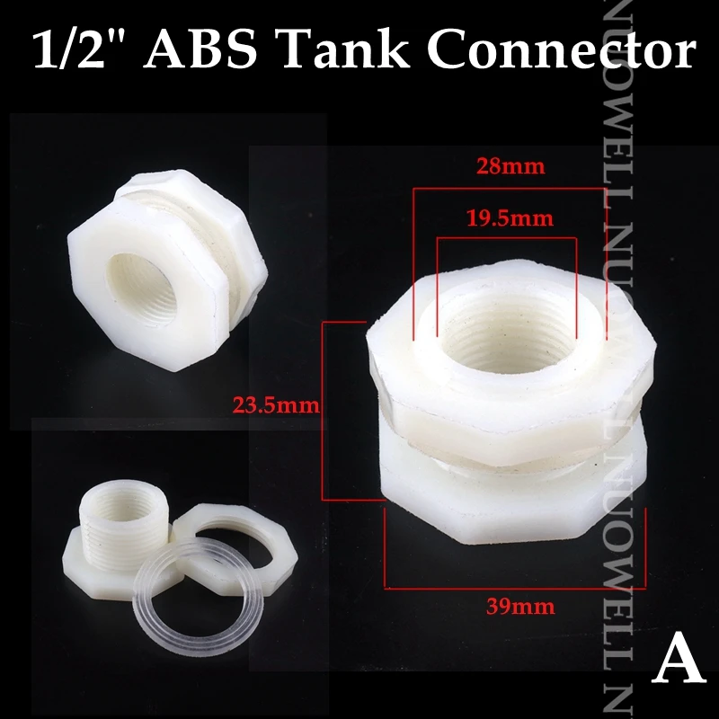 Пластиковый соединитель для резервуара ABS 1/2 дюйма
Пластиковый соединитель для резервуара ABS 1/2 дюйма