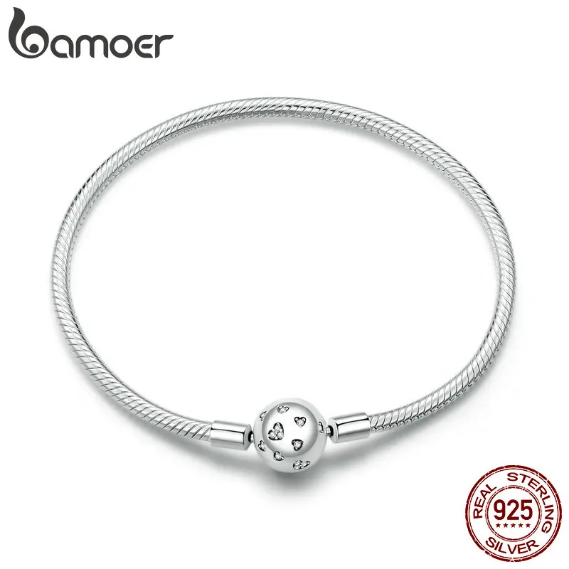 BAMOER Authentic 100% 925 Sterling Simple Heart Original Bracelet Bangle for Women Luxury Jewelry bracelet 17-19CM SCB188
BAMOER Authentic 100% 925 Sterling Simple Heart Original Bracelet Bangle for Women Luxury Jewelry bracelet 17-19CM SCB188