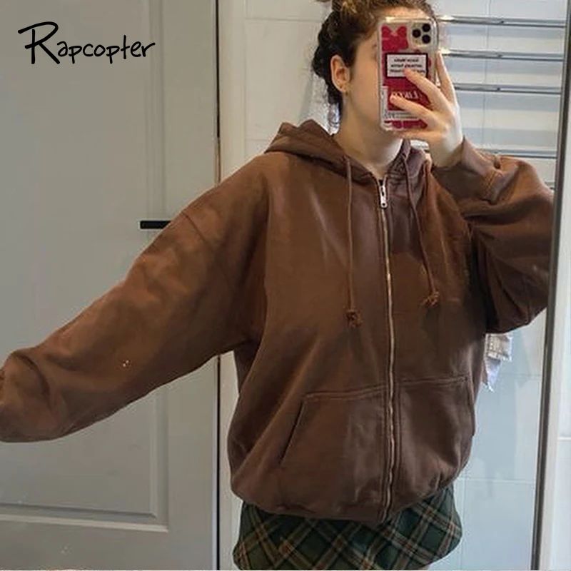 Rapcopter Brown Harajuku Jackets Coat Women Y2K Long Sleeve Outfits Zipper Big Pockets Hoodies Fleece Warm Coat Sweat Outwear
Rapcopter Brown Harajuku Jackets Coat Women Y2K Long Sleeve Outfits Zipper Big Pockets Hoodies Fleece Warm Coat Sweat Outwear