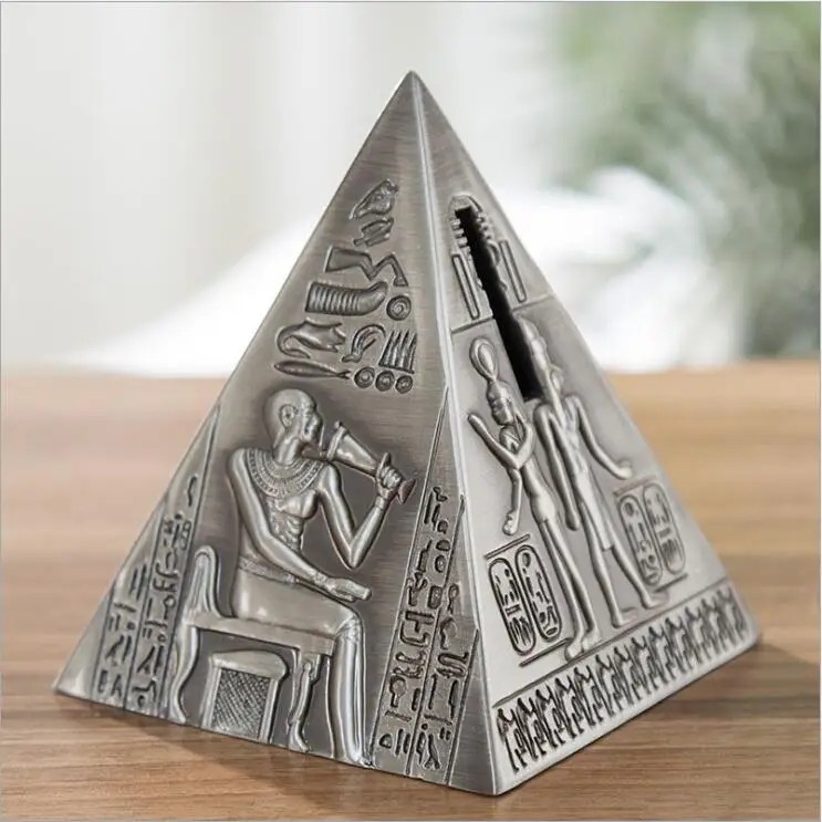 Egyptian Pyramid Metal Piggy Bank Money Boxes For Kids Creative Crafts Coin Capsules Coins Collecting SNG090
Egyptian Pyramid Metal Piggy Bank Money Boxes For Kids Creative Crafts Coin Capsules Coins Collecting SNG090