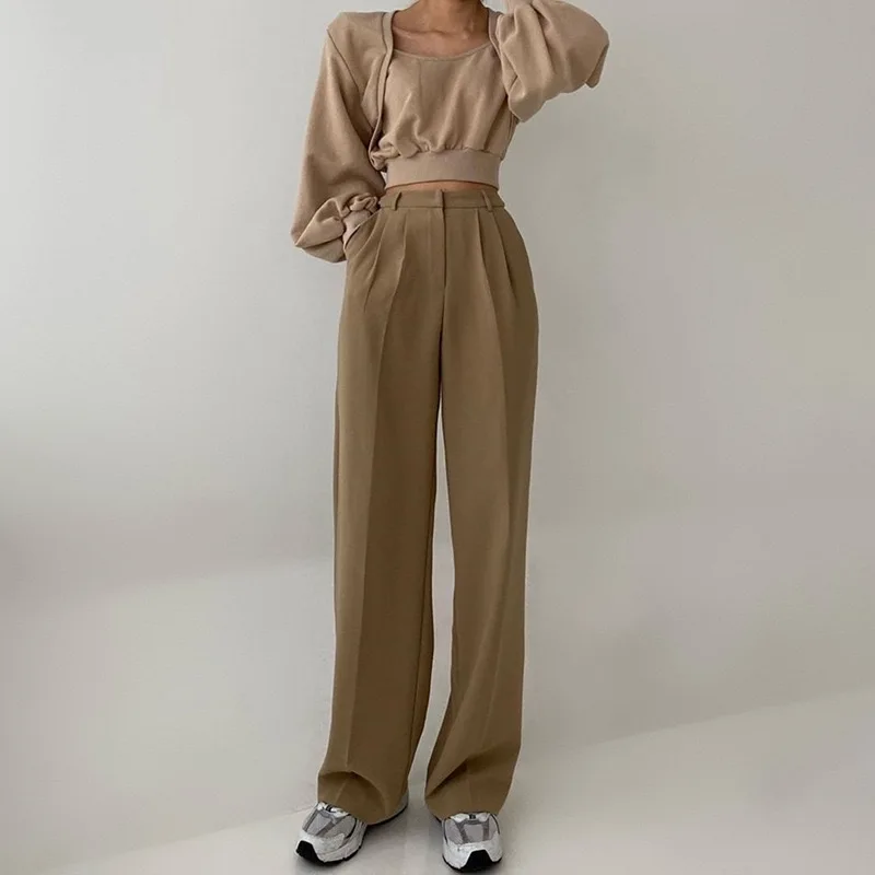 Aboutlee Retro Temperament Pendant Feeling Suit Pants Female Khaki All-match High Waist Skinny Straight Pants
Aboutlee Retro Temperament Pendant Feeling Suit Pants Female Khaki All-match High Waist Skinny Straight Pants