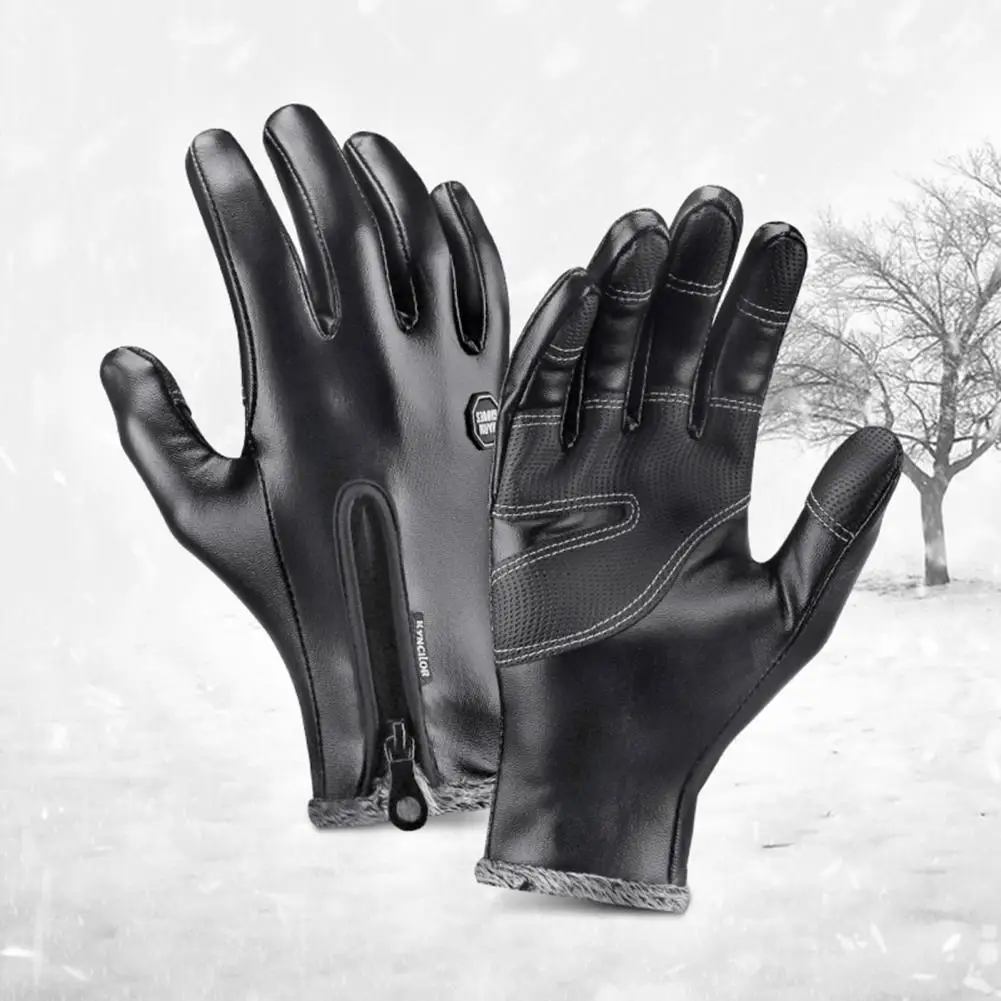 1 Pair Men Women Leather Gloves Autumn Winter Warm Full Finger Cover Touch-screen Thermal Fleece Outdoor Cycling Gloves Skiing
1 Pair Men Women Leather Gloves Autumn Winter Warm Full Finger Cover Touch-screen Thermal Fleece Outdoor Cycling Gloves Skiing