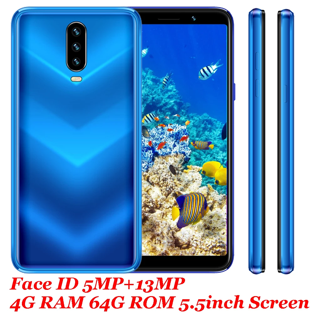 A3 смартфоны 4G RAM 64G ROM quad core 5MP + 13MP FHD Face ID разблокированные мобильные телефоны на