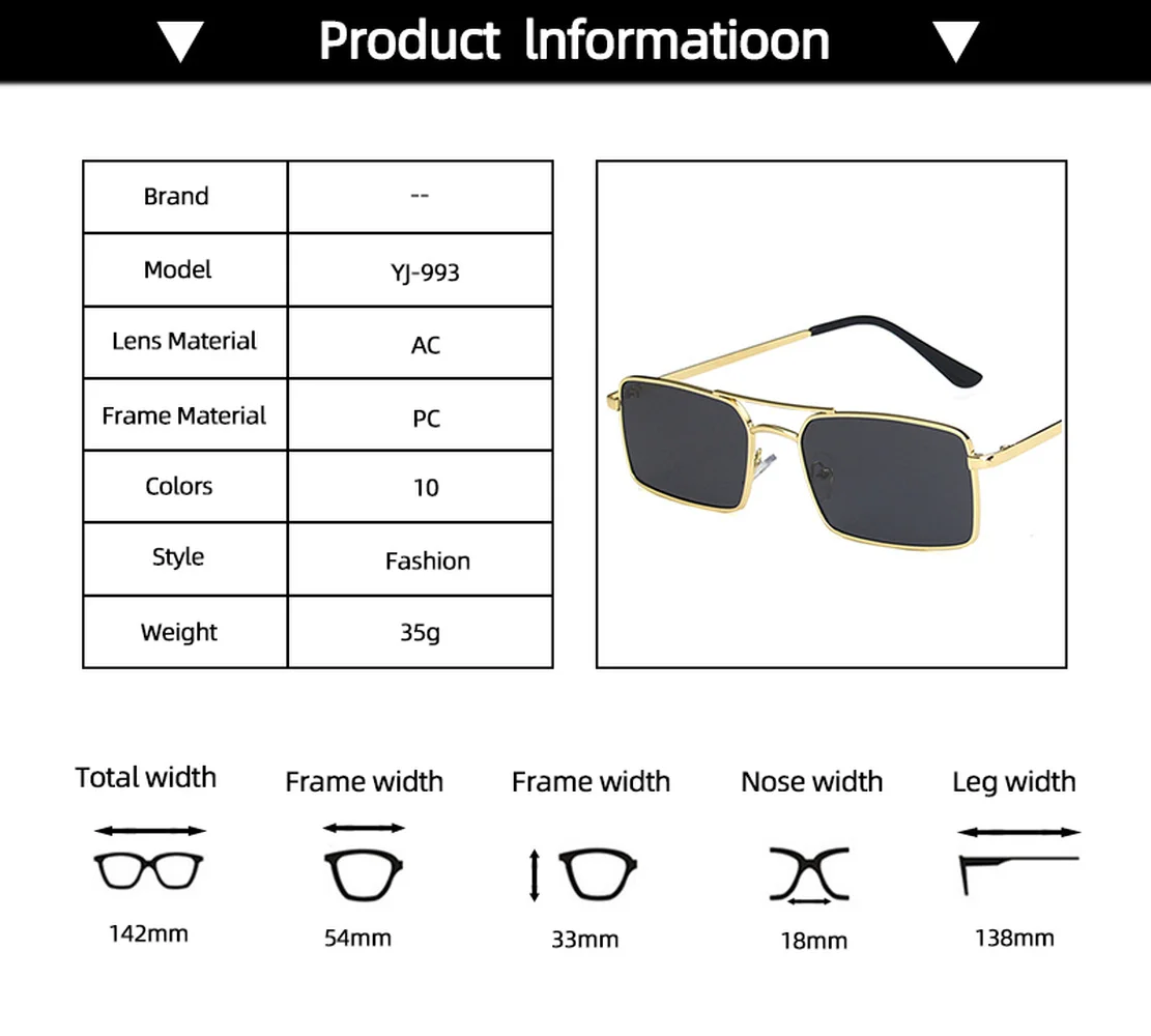 Clear Ocean Lens Trendy Glasses Retro Shades Rectangle Sunglasses UV400 Metal Small Frame Fashion Womens Double Beam Eyewear New
Clear Ocean Lens Trendy Glasses Retro Shades Rectangle Sunglasses UV400 Metal Small Frame Fashion Womens Double Beam Eyewear New