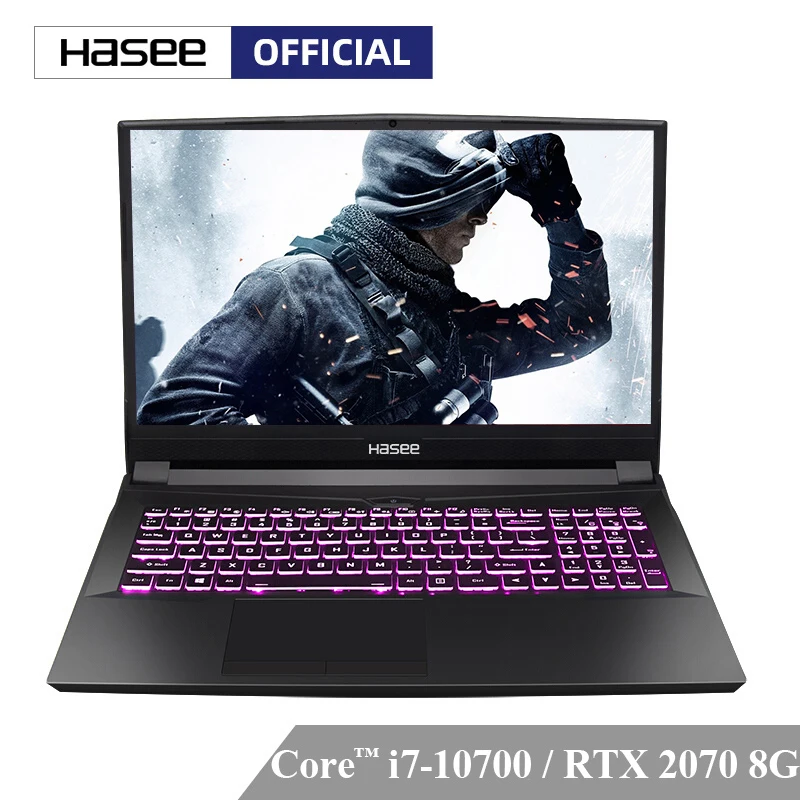 Ноутбук Hasee TX9 CU7DK для игр (Intel Core I7 10700 + RTX2070/16 ГБ RAM/256SSD 1THDD/16 1 '飨hz 72% NTSC