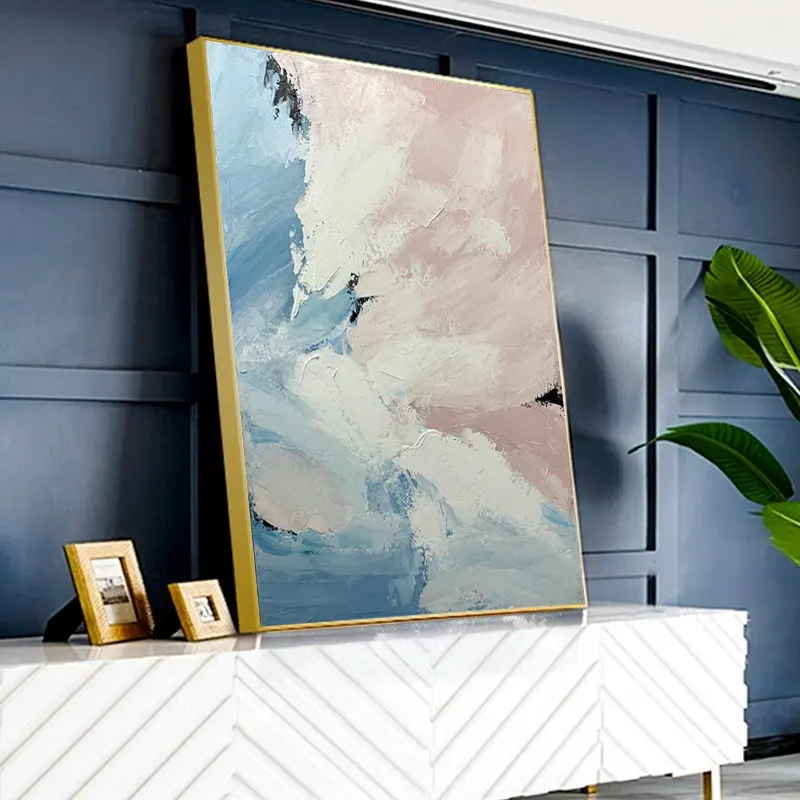 Painting On Canvas Large Wall Art Modern Home Decor Minimalist Art Blue And Pink Canvas Painting Hand-Painted Abstract
Painting On Canvas Large Wall Art Modern Home Decor Minimalist Art Blue And Pink Canvas Painting Hand-Painted Abstract