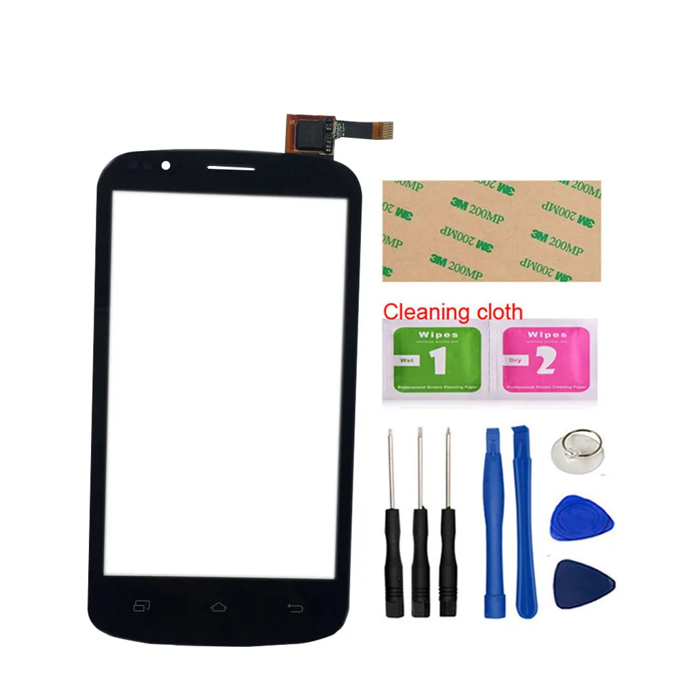 Touch Screen Front Glass For DNS S4504 Innos I5 Dialog i43 Digitizer Panel Sensor Tools 3M Glue Wipes | Мобильные телефоны и