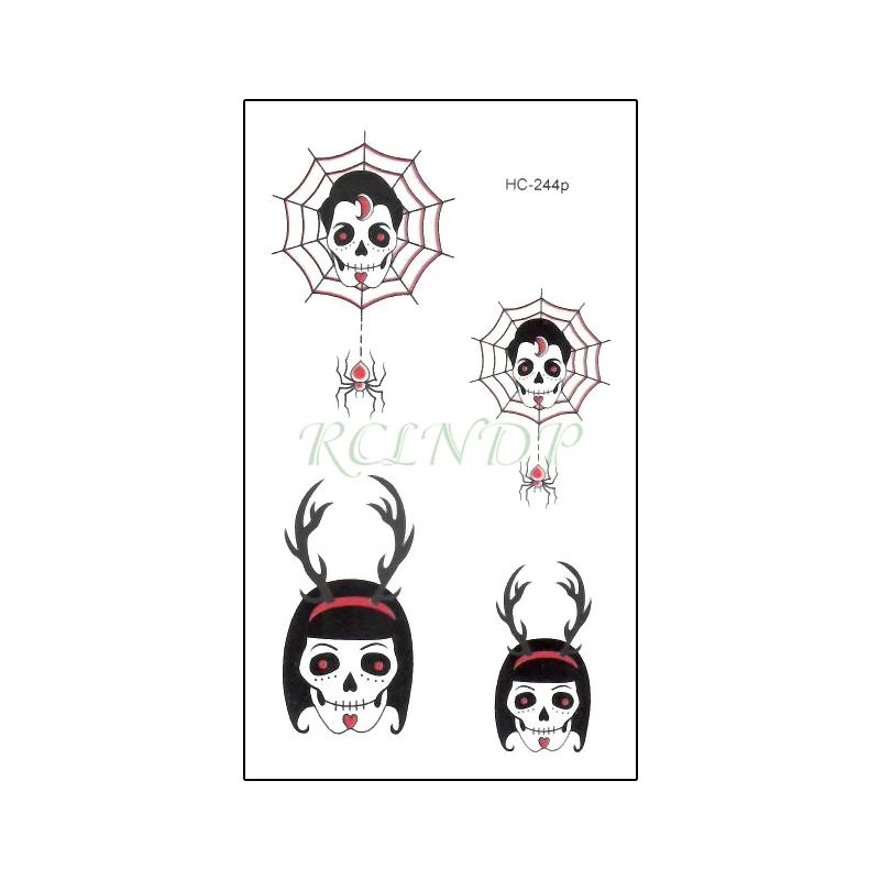 Waterproof Temporary Tattoo Stickers Spider Net Skull Antlers Fake Tatto Flash Tatoo Neck Hand Back Foot Body Art for Women Men
Waterproof Temporary Tattoo Stickers Spider Net Skull Antlers Fake Tatto Flash Tatoo Neck Hand Back Foot Body Art for Women Men