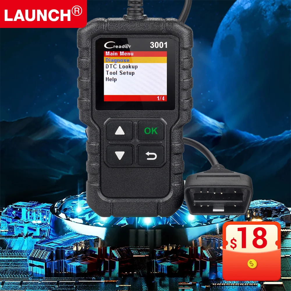 LAUNCH obd2 Scanner X431 CR3001 Automotive Professional Diagnostic Tool obd 2 Engine Code Reader Scan tool For Cars pk ELM327 
LAUNCH obd2 Scanner X431 CR3001 Automotive Professional Diagnostic Tool obd 2 Engine Code Reader Scan tool For Cars pk ELM327