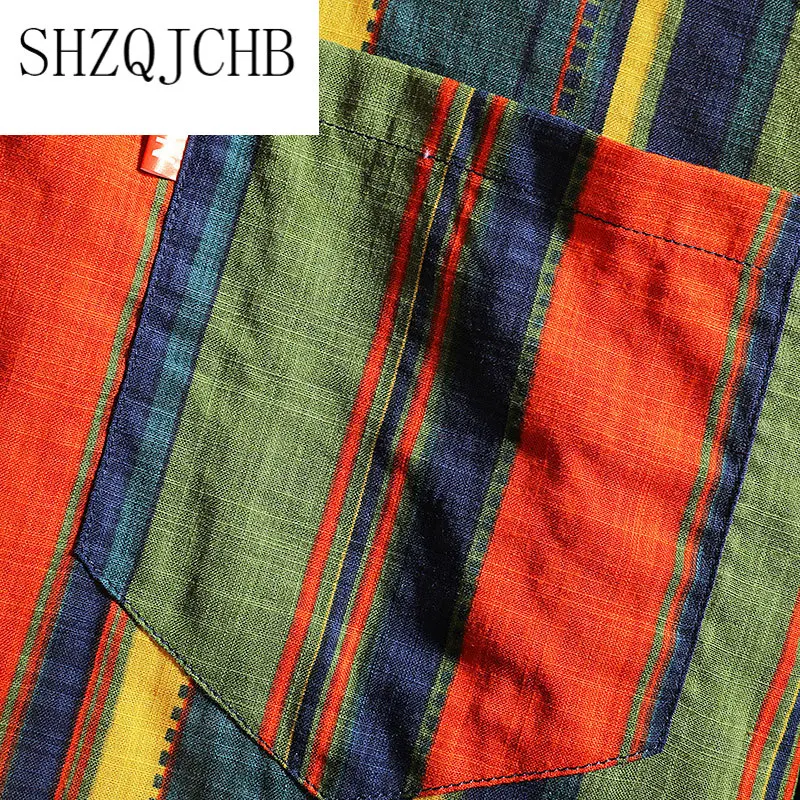 Bohemian Stripe Hawaiian Shirt Men 5XL Japanese Cotton Short Sleeve Beach Casual Shirts Summer Fashion Hip Hop Blouses Male 2021
Bohemian Stripe Hawaiian Shirt Men 5XL Japanese Cotton Short Sleeve Beach Casual Shirts Summer Fashion Hip Hop Blouses Male 2021