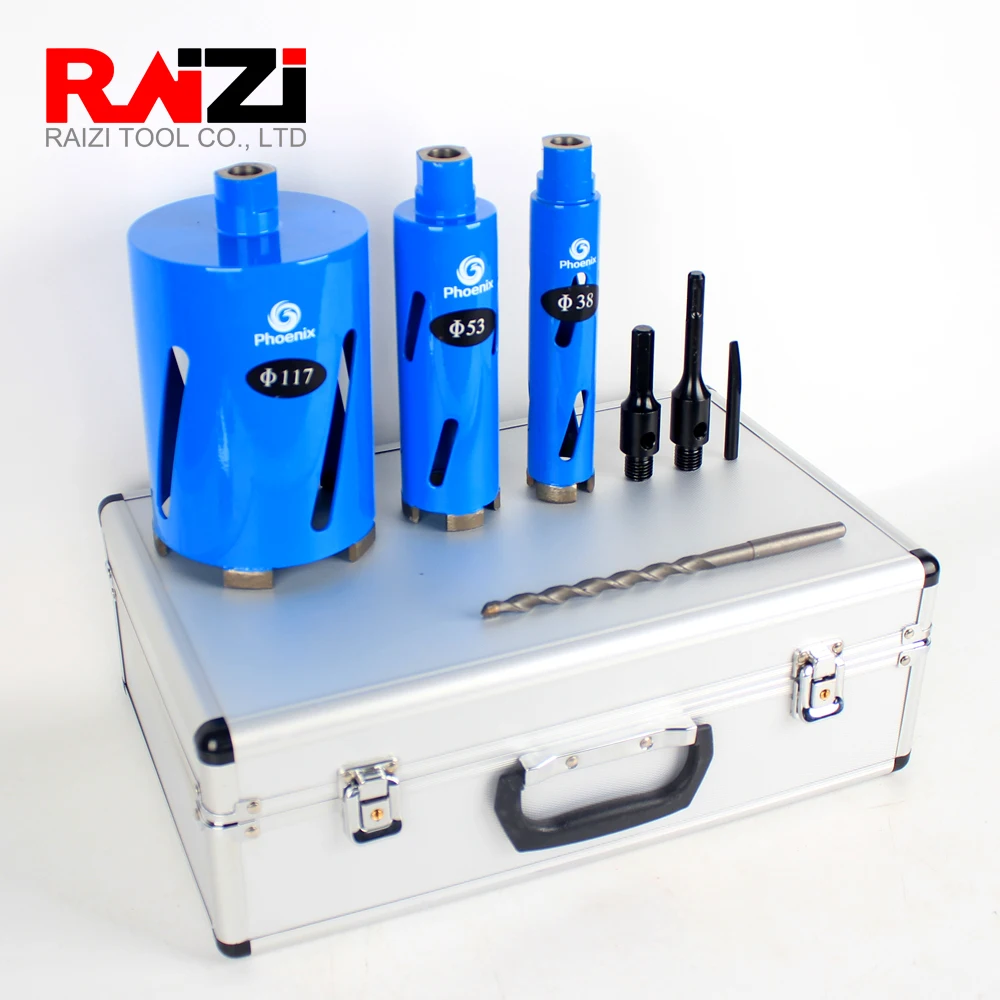 Raizi M16 Concrete Diamond Core Drill Bit Kit Wall Tap Water Heater Air Condition 38/53/117 mm Concrete Core Bits Drilling Tool
Raizi M16 Concrete Diamond Core Drill Bit Kit Wall Tap Water Heater Air Condition 38/53/117 mm Concrete Core Bits Drilling Tool