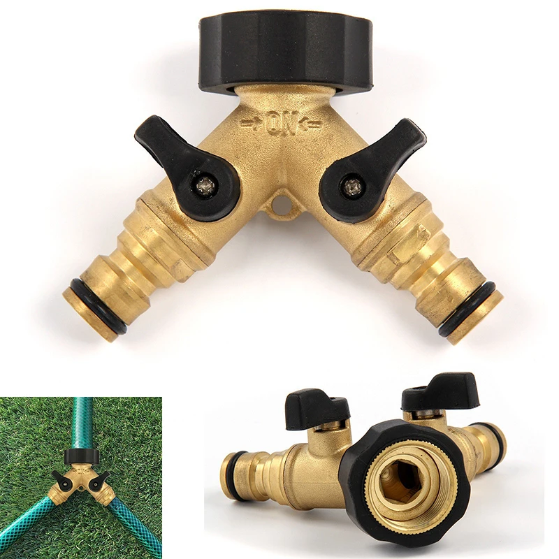 3/4'' 2 Way Brass Garden Water Hose Connector Tap Splitter Pipe Adapter Y Shape Quick Improved Irrigation Valve
3/4'' 2 Way Brass Garden Water Hose Connector Tap Splitter Pipe Adapter Y Shape Quick Improved Irrigation Valve
