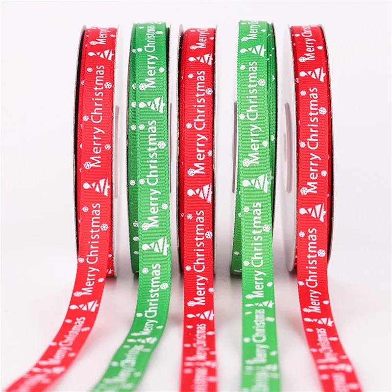 25 Yards 10mm Christmas Ribbon Printed Grosgrain Ribbons Gift Wrapping Wedding Decoration Xmas Tree Wreath Bows DIY Accessories
25 Yards 10mm Christmas Ribbon Printed Grosgrain Ribbons Gift Wrapping Wedding Decoration Xmas Tree Wreath Bows DIY Accessories
