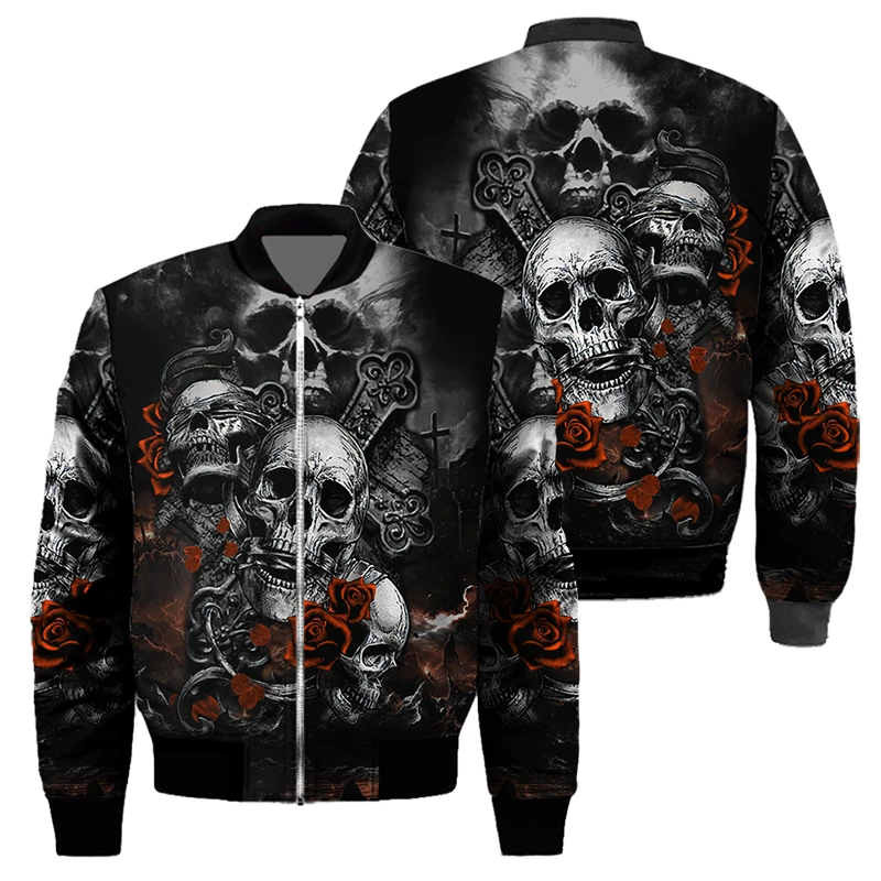 Spring And Autumn New European And American Oversized 3D Skull Print Jacket Clothing Street Men's Fashion Pilot Windproof Jacket
Spring And Autumn New European And American Oversized 3D Skull Print Jacket Clothing Street Men's Fashion Pilot Windproof Jacket