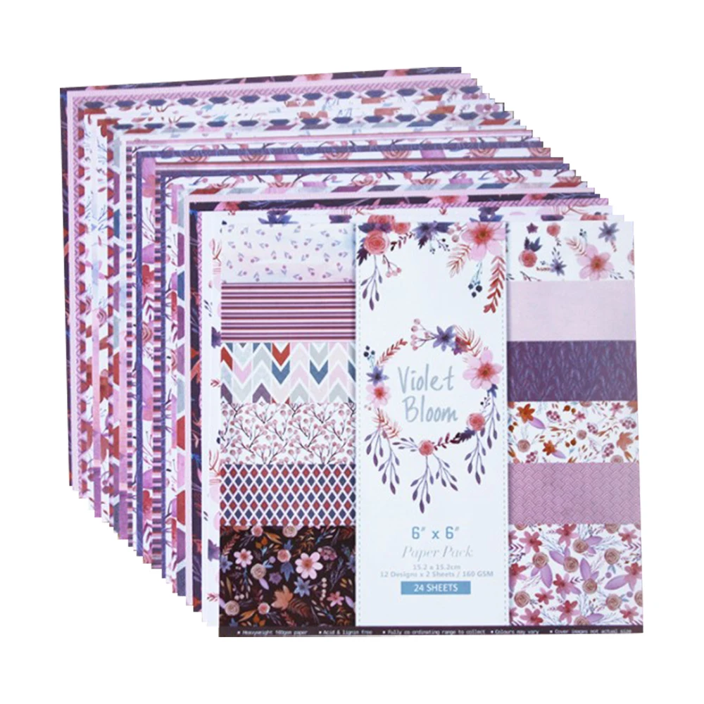24 Sheets 6 Inches Violet Bloom Scrapbooking Paper Pack Card Making Diy Origami Art Craft Photo Album Background Paper
24 Sheets 6 Inches Violet Bloom Scrapbooking Paper Pack Card Making Diy Origami Art Craft Photo Album Background Paper