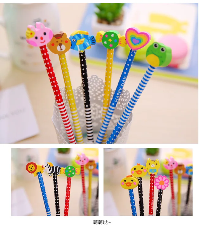 5 Pcs/Lot Wooden HB Pencil Kawaii Animals Students Pencil with Eraser School Pencils for Kids Art Supplies
5 Pcs/Lot Wooden HB Pencil Kawaii Animals Students Pencil with Eraser School Pencils for Kids Art Supplies