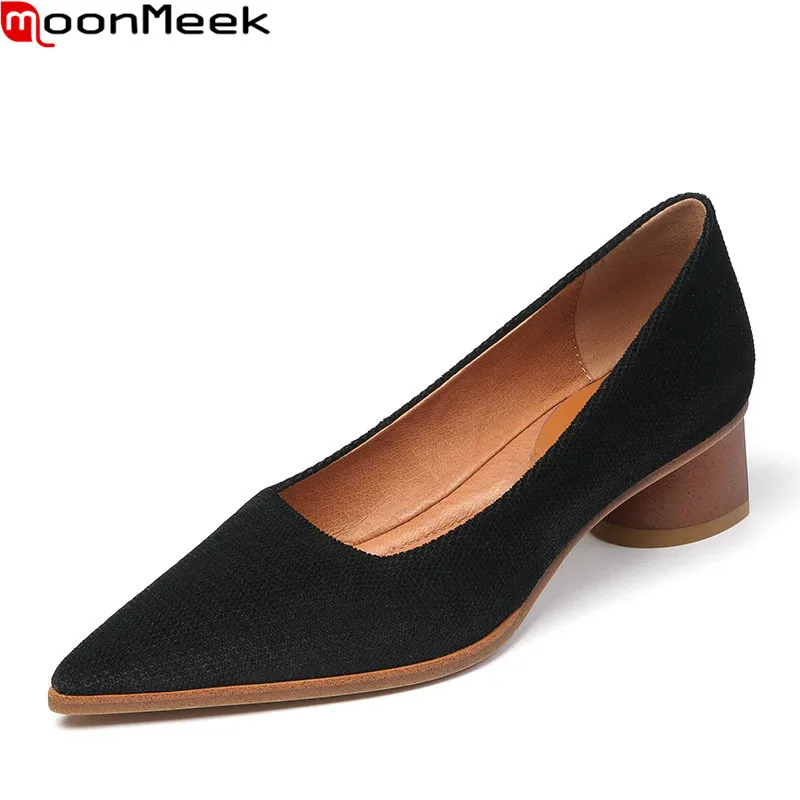 MoonMeek 2021 New Arrival Fashion Women Pumps High Quality Summer Shallow Office Dress Shoes Square Heels Single Shoes
MoonMeek 2021 New Arrival Fashion Women Pumps High Quality Summer Shallow Office Dress Shoes Square Heels Single Shoes