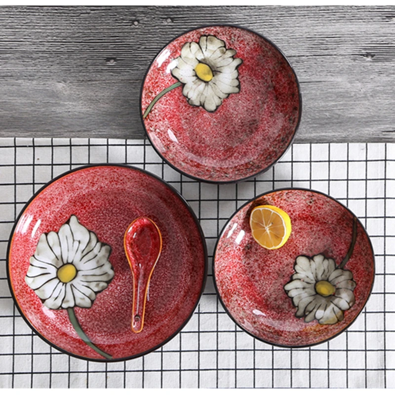 Chinese Retro Ceramic Tableware Soup Pot Spoon Dishes Plate Set Household Kitchen Utensils Hand Painted Flower Pattern
Chinese Retro Ceramic Tableware Soup Pot Spoon Dishes Plate Set Household Kitchen Utensils Hand Painted Flower Pattern