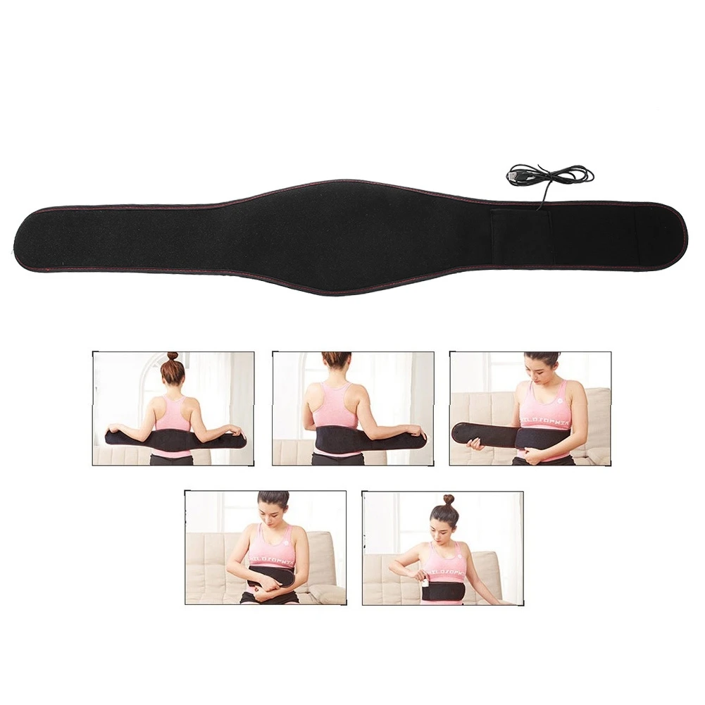 Поддерживающий Пояс для спины с USB Подушечка обогрева талии снятие боли массаж