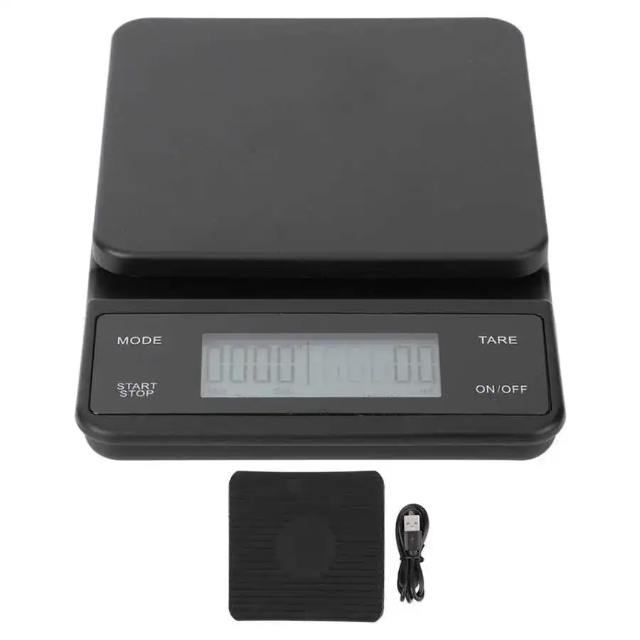 3kg/0.1g Portable Electronic LCD Digital Coffee Scale With Timer Kitchen Food Baking Scale Drip Coffee Weighing USB Charging
3kg/0.1g Portable Electronic LCD Digital Coffee Scale With Timer Kitchen Food Baking Scale Drip Coffee Weighing USB Charging