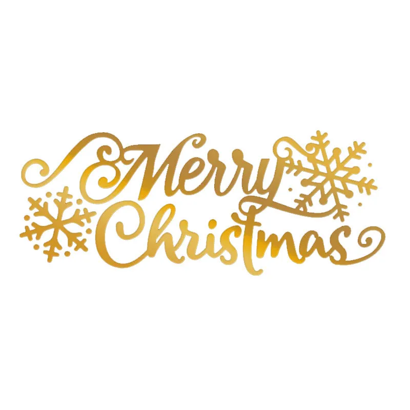 Merry Christmas Снежинка Металлические Горячие тарелки из фольги Новый 2019 для DIY