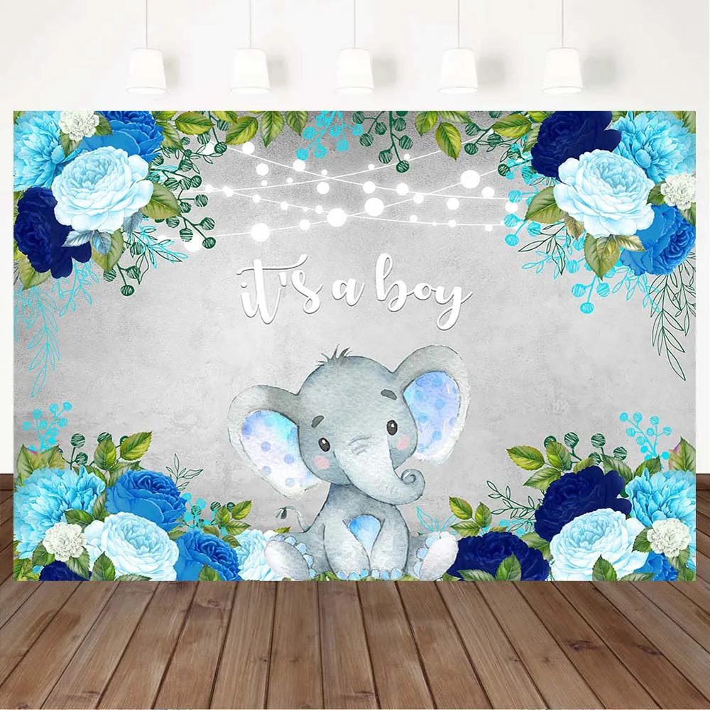 Mocsicka It’s a Boy Baby Shower Photography Backdrops Elephant Blue Flower Grey Wood Photo Background Decoration Photocall Props
Mocsicka It’s a Boy Baby Shower Photography Backdrops Elephant Blue Flower Grey Wood Photo Background Decoration Photocall Props