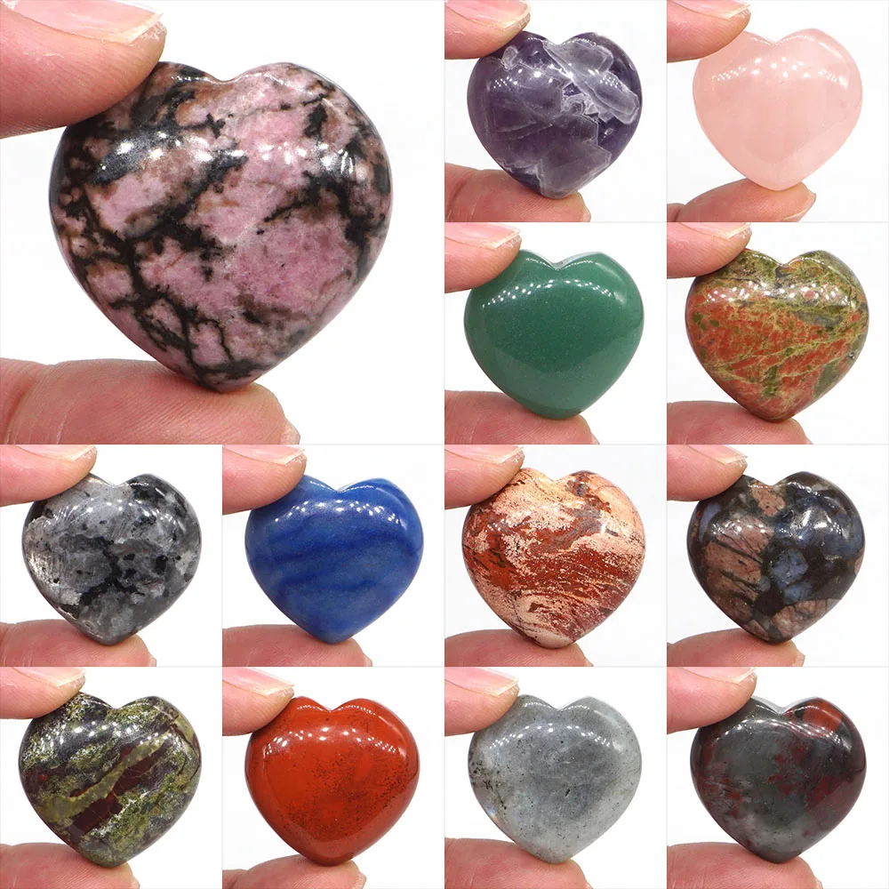 Wholesale 1.2" Heart Shape Assorted Natural Gemstone Crystal Reiki Healing Pendant Jewelry DIY Making Accessories Love Gift 1pc
Wholesale 1.2" Heart Shape Assorted Natural Gemstone Crystal Reiki Healing Pendant Jewelry DIY Making Accessories Love Gift 1pc